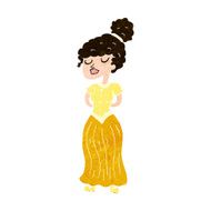 cartoon pretty victorian woman N10