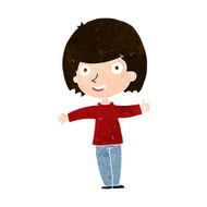 cartoon happy woman N239