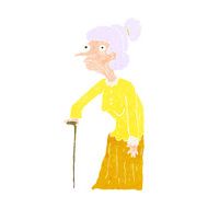 cartoon old woman N9