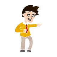 cartoon funny office man pointing N10