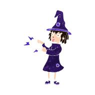 Cartoon Witch Casting Spell N20