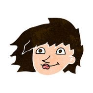 cartoon female face N133
