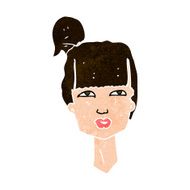cartoon female head N10