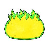 cartoon green halloween fire border N3
