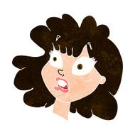 cartoon shocked female face N8