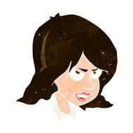 cartoon annoyed woman N169