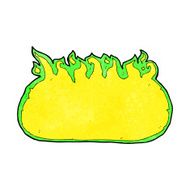 cartoon green fire border N7