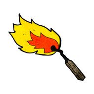 cartoon burning match N39