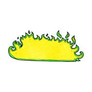 cartoon spooky fire border N12