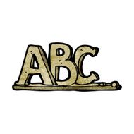 cartoon ABC letters N17