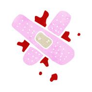 cartoon bloody medical plaster N9