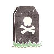 cartoon spooky grave N54