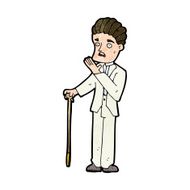 cartoon shocked gentleman N9