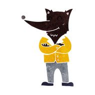 cartoon wolf in shirt N5