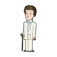 cartoon unhappy gentleman N9