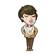 cartoon cool relaxed woman N9