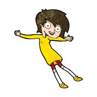 cartoon crazy excited girl N9