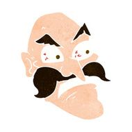 cartoon angry old man N138