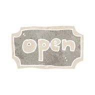 Cartoon Open Sign N8