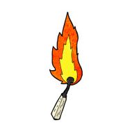 cartoon burning match N40