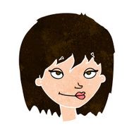 cartoon smiling woman N11