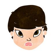 cartoon serious face N10