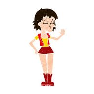 cartoon cool girl N26