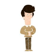 cartoon man narrowing his eyes N9