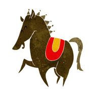 cartoon prancing horse N11