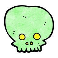 cartoon spooky skull symbol N19