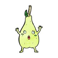 cartoon frightened pear N9