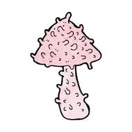 cartoon weird mushroom N16