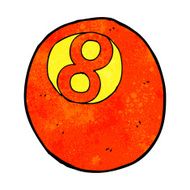 cartoon pool ball N7