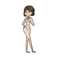cartoon woman in bikini N49
