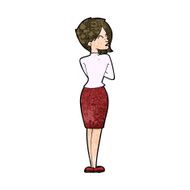 cartoon businesswoman ignoring N6
