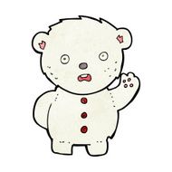 cartoon unhappy polar teddy bear N3