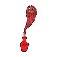 cartoon spooky ghost in bottle N9