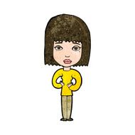 cartoon woman indicating self N8