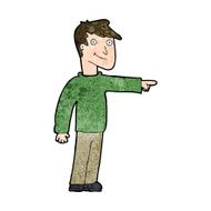 Cartoon Man Pointing N192