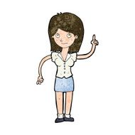 cartoon woman with idea N232