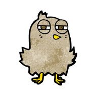 funny cartoon bird N157
