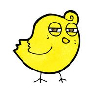 funny cartoon bird N158