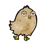 funny cartoon bird N159
