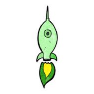 Cartoon Space Rocket N50