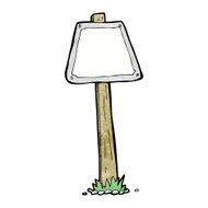 cartoon road sign N16