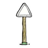 cartoon road sign N17