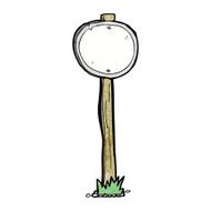 cartoon road sign N18