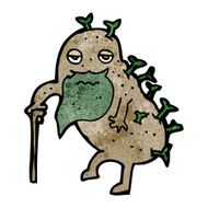 cartoon old potato N9