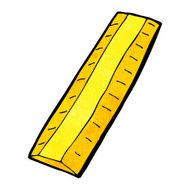 cartoon wooden ruler N17