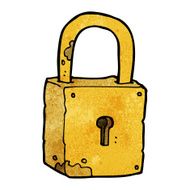 cartoon rusty lock N9
